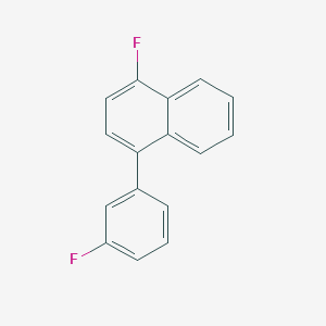 molecular formula C16H10F2 B11871006 1-Fluoro-4-(3-fluorophenyl)naphthalene CAS No. 1214330-15-0