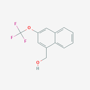 molecular formula C12H9F3O2 B11871037 2-(Trifluoromethoxy)naphthalene-4-methanol 