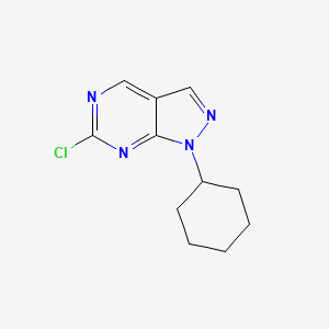 molecular formula C11H13ClN4 B11871052 6-Chloro-1-cyclohexyl-1H-pyrazolo[3,4-d]pyrimidine 