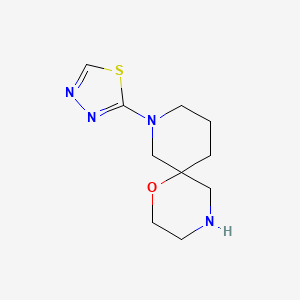 molecular formula C10H16N4OS B11871065 8-(1,3,4-Thiadiazol-2-yl)-1-oxa-4,8-diazaspiro[5.5]undecane 