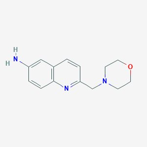 molecular formula C14H17N3O B11871078 6-Quinolinamine, 2-(4-morpholinylmethyl)- CAS No. 832102-01-9