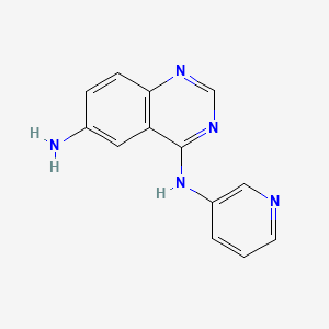 molecular formula C13H11N5 B11871082 4,6-Quinazolinediamine, N-3-pyridinyl- CAS No. 899830-07-0