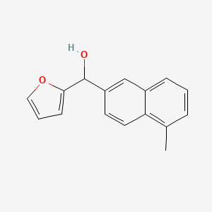 molecular formula C16H14O2 B11871098 Furan-2-yl(5-methylnaphthalen-2-yl)methanol 