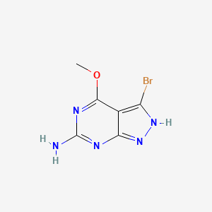 molecular formula C6H6BrN5O B11871109 3-Bromo-4-methoxy-1H-pyrazolo[3,4-d]pyrimidin-6-amine 