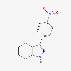 molecular formula C13H13N3O2 B11871144 3-(4-nitrophenyl)-4,5,6,7-tetrahydro-1H-indazole 