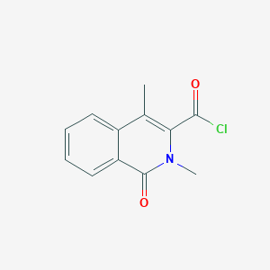 molecular formula C12H10ClNO2 B11871151 2,4-Dimethyl-1-oxo-1,2-dihydroisoquinoline-3-carbonyl chloride CAS No. 89929-03-3