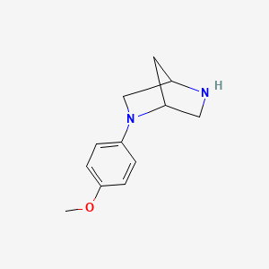 molecular formula C12H16N2O B1187116 2-(4-Methoxyphenyl)-2,5-diazabicyclo[2.2.1]heptane 