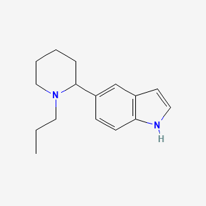 molecular formula C16H22N2 B11871160 5-(1-Propylpiperidin-2-yl)-1H-indole 