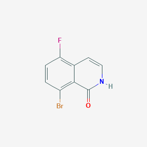 molecular formula C9H5BrFNO B11871168 8-Bromo-5-fluoroisoquinolin-1(2H)-one 