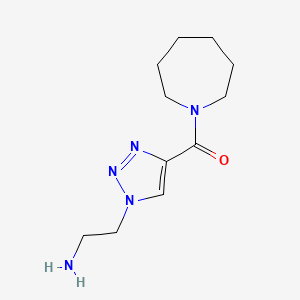 molecular formula C11H19N5O B11871193 (1-(2-Aminoethyl)-1H-1,2,3-triazol-4-yl)(azepan-1-yl)methanone 