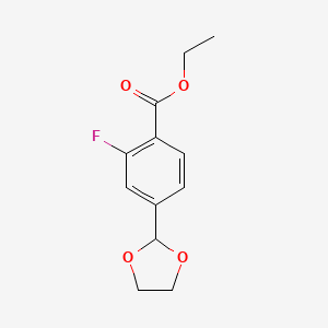 Ethyl 4-(1,3-dioxolan-2-yl)-2-fluorobenzoate