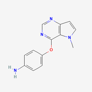 molecular formula C13H12N4O B11871258 4-((5-Methyl-5H-pyrrolo[3,2-d]pyrimidin-4-yl)oxy)aniline CAS No. 919278-08-3