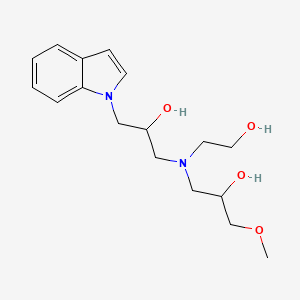 molecular formula C17H26N2O4 B1187133 1-{(2-hydroxyethyl)[2-hydroxy-3-(1H-indol-1-yl)propyl]amino}-3-methoxypropan-2-ol 