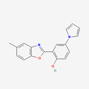 2-(5-methyl-1,3-benzoxazol-2-yl)-4-(1H-pyrrol-1-yl)phenol