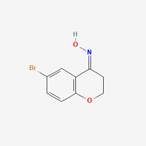 molecular formula C9H8BrNO2 B11871355 (NZ)-N-(6-bromo-2,3-dihydrochromen-4-ylidene)hydroxylamine 