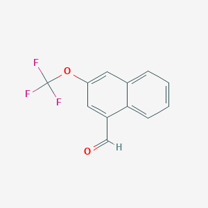 molecular formula C12H7F3O2 B11871356 2-(Trifluoromethoxy)naphthalene-4-carboxaldehyde 