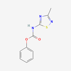 molecular formula C10H9N3O2S B11871376 Phenyl (3-methyl-1,2,4-thiadiazol-5-yl)carbamate 