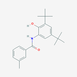 molecular formula C22H29NO2 B1187138 N-(3,5-ditert-butyl-2-hydroxyphenyl)-3-methylbenzamide 