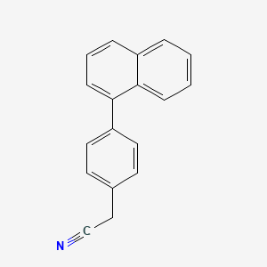 molecular formula C18H13N B11871388 2-(4-(Naphthalen-1-yl)phenyl)acetonitrile 