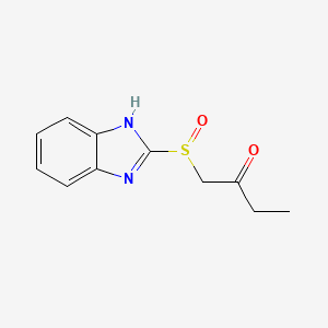 molecular formula C11H12N2O2S B11871425 1-((1H-benzo[d]imidazol-2-yl)sulfinyl)butan-2-one 