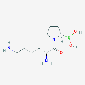 molecular formula C10H22BN3O3 B11871451 ((R)-1-((S)-2,6-Diaminohexanoyl)pyrrolidin-2-yl)boronic acid CAS No. 783282-58-6