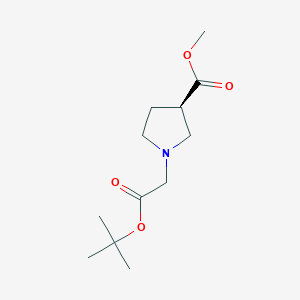 molecular formula C12H21NO4 B11871518 (R)-Methyl 1-(2-(tert-butoxy)-2-oxoethyl)pyrrolidine-3-carboxylate CAS No. 942189-33-5