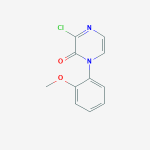 molecular formula C11H9ClN2O2 B11871571 3-Chloro-1-(2-methoxyphenyl)pyrazin-2(1H)-one 