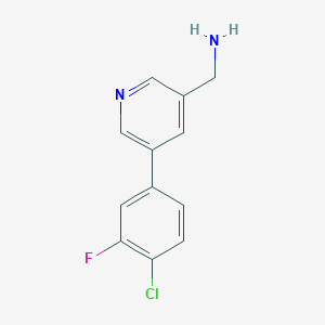 (5-(4-Chloro-3-fluorophenyl)pyridin-3-yl)methanamine