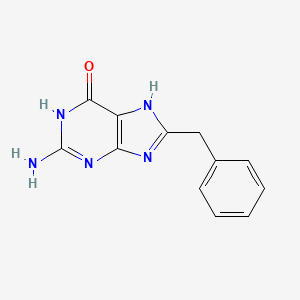 6H-Purin-6-one, 2-amino-1,7-dihydro-8-(phenylmethyl)-