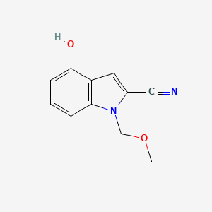 molecular formula C11H10N2O2 B1187159 4-hydroxy-1-(methoxymethyl)-1H-indole-2-carbonitrile 