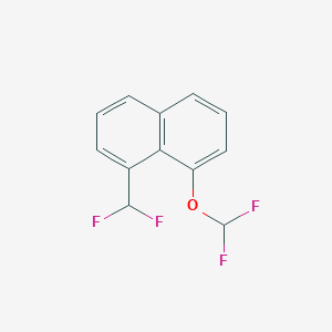 molecular formula C12H8F4O B11871638 1-(Difluoromethoxy)-8-(difluoromethyl)naphthalene 