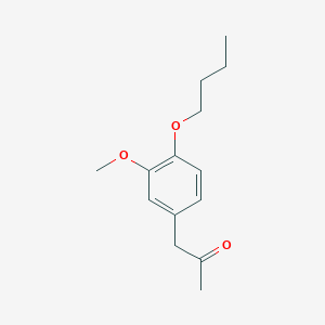 molecular formula C14H20O3 B11871659 1-(4-Butoxy-3-methoxyphenyl)propan-2-one 