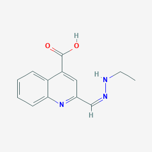 molecular formula C13H13N3O2 B11871706 2-((2-Ethylhydrazono)methyl)quinoline-4-carboxylic acid 