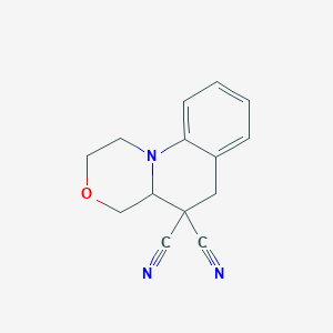 [1,4]Oxazino[4,3-a]quinoline-5,5(6H)-dicarbonitrile, 1,2,4,4a-tetrahydro-