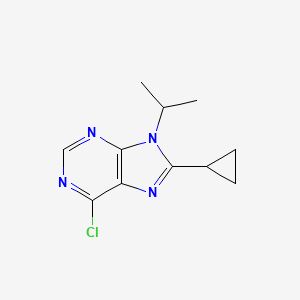 molecular formula C11H13ClN4 B11871812 6-Chloro-8-cyclopropyl-9-isopropyl-9H-purine 