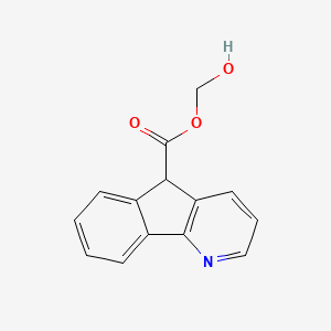 molecular formula C14H11NO3 B11871835 Hydroxymethyl 5H-indeno[1,2-b]pyridine-5-carboxylate 