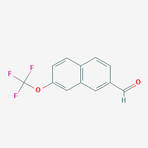 molecular formula C12H7F3O2 B11871888 7-(Trifluoromethoxy)-2-naphthaldehyde 