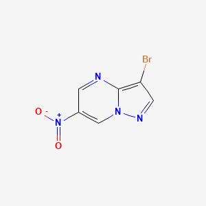 molecular formula C6H3BrN4O2 B11871935 3-Bromo-6-nitropyrazolo[1,5-a]pyrimidine 