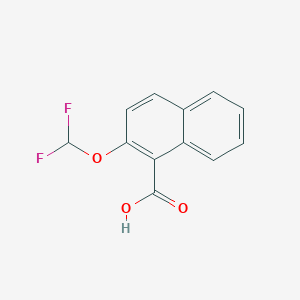 molecular formula C12H8F2O3 B11871967 2-(Difluoromethoxy)naphthalene-1-carboxylic acid 