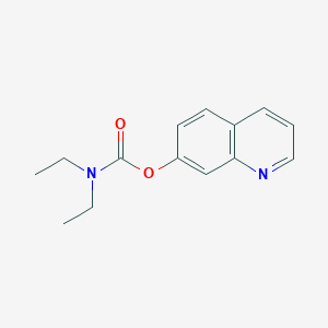 molecular formula C14H16N2O2 B11871994 Carbamic acid, diethyl-, 7-quinolinyl ester CAS No. 829666-49-1