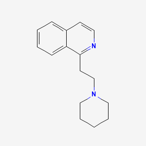 molecular formula C16H20N2 B11872133 Isoquinoline, 1-(2-(1-piperidinyl)ethyl)- CAS No. 126921-48-0