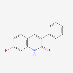 molecular formula C15H10FNO B11872148 7-Fluoro-3-phenyl-2-quinolinol CAS No. 1031928-43-4