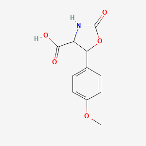 molecular formula C11H11NO5 B11872156 5-(4-Methoxyphenyl)-2-oxooxazolidine-4-carboxylic acid CAS No. 259754-58-0