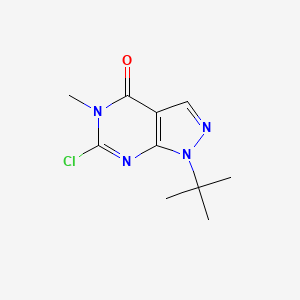 molecular formula C10H13ClN4O B11872188 1-(tert-Butyl)-6-chloro-5-methyl-1H-pyrazolo[3,4-d]pyrimidin-4(5H)-one 