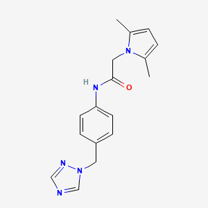 2-(2,5-dimethyl-1H-pyrrol-1-yl)-N-[4-(1H-1,2,4-triazol-1-ylmethyl)phenyl]acetamide