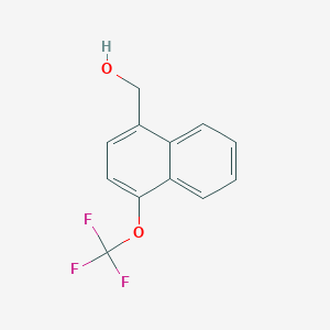 molecular formula C12H9F3O2 B11872233 1-(Trifluoromethoxy)naphthalene-4-methanol 