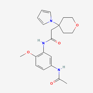 N-[5-(acetylamino)-2-methoxyphenyl]-2-[4-(1H-pyrrol-1-yl)tetrahydro-2H-pyran-4-yl]acetamide