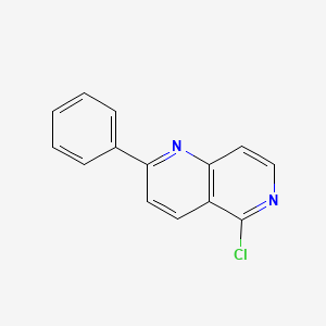 molecular formula C14H9ClN2 B11872262 5-Chloro-2-phenyl-1,6-naphthyridine 