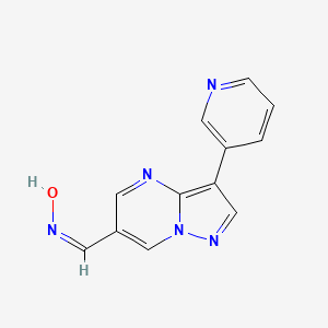 (NZ)-N-[(3-pyridin-3-ylpyrazolo[1,5-a]pyrimidin-6-yl)methylidene]hydroxylamine