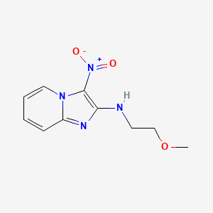 molecular formula C10H12N4O3 B11872337 N-(2-Methoxyethyl)-3-nitroimidazo[1,2-a]pyridin-2-amine CAS No. 62194-93-8